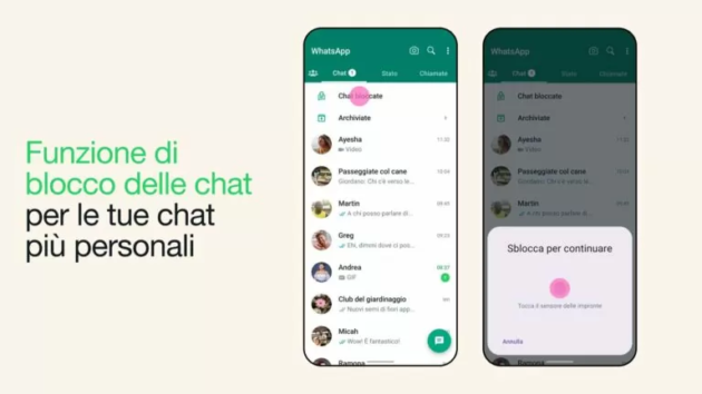 Whatsapp aumenta la sua sicurezza: Lucchetto Chat per proteggere le conversazioni