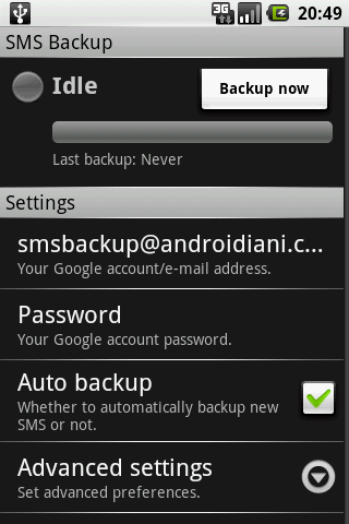 Sms Backup su Android