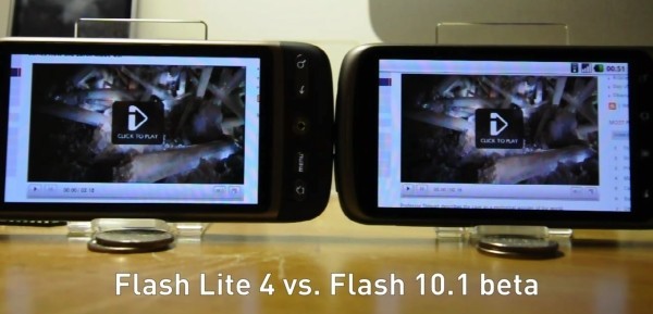 Nexus One e HTC Desire - Flash 10.1 beta VS Flash lite 4