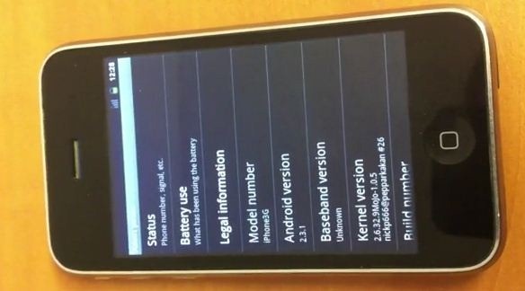 Android 2.3 Gingerbread su iPhone 3G (video)