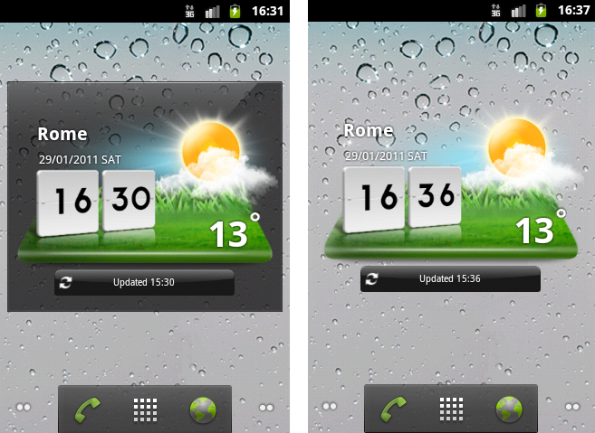 Ecco il Widget Meteo/Orologio dell'LG Optimus Dual (+ Download)