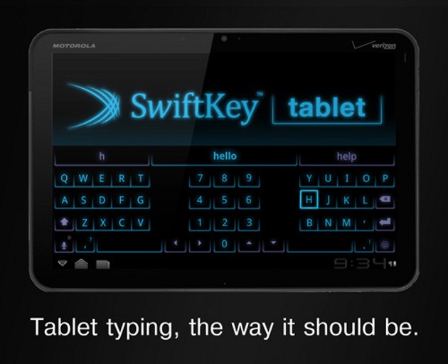 SwiftKey, un nuovo look per i tablet Android (video)