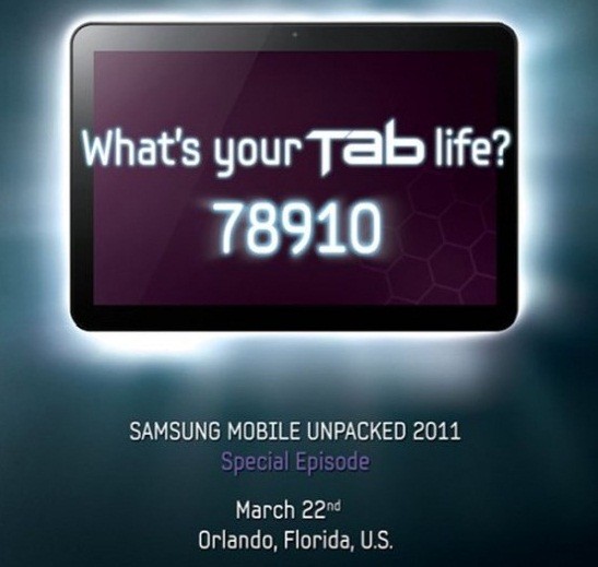 Samsung, nuovo evento Galaxy Tab per il 22 Marzo