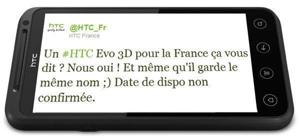 HTC France conferma l'arrivo di EVO 3D in Europa