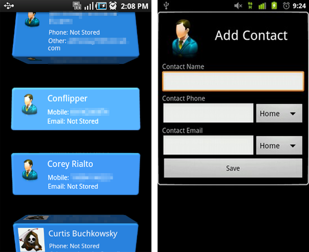3D Contact, i contatti di Android in 3D