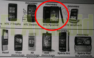 HTC Pyramid in Francia alla fine di Maggio