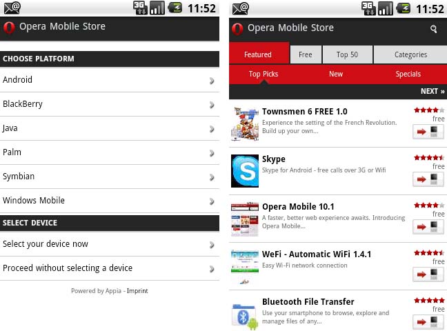 Opera lancia il suo App Store per Android (ed altre piattaforme)