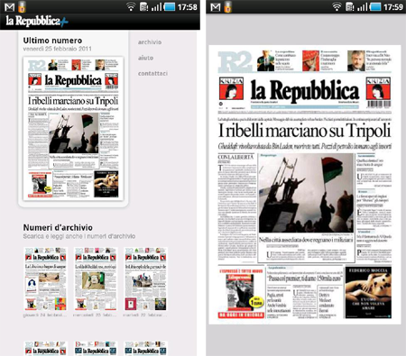 La Repubblica+, l'applicazione ufficiale del quotidiano ora su Android