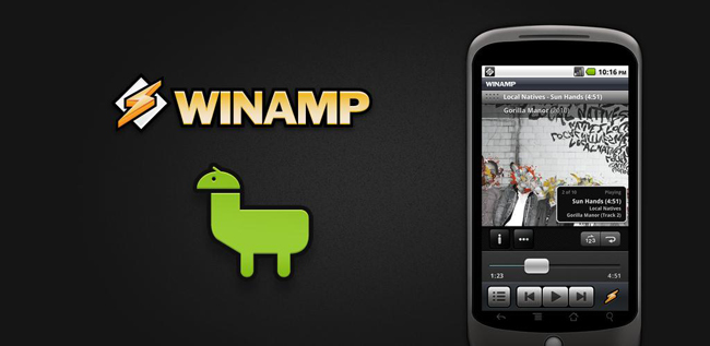 Winamp per Android si aggiorna alla versione 1.1