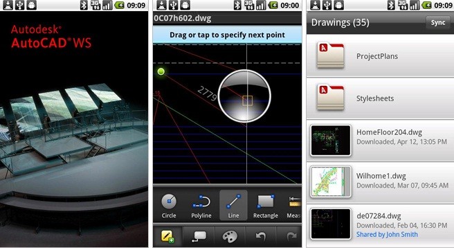 AutoCAD WS rilasciato in Android Market