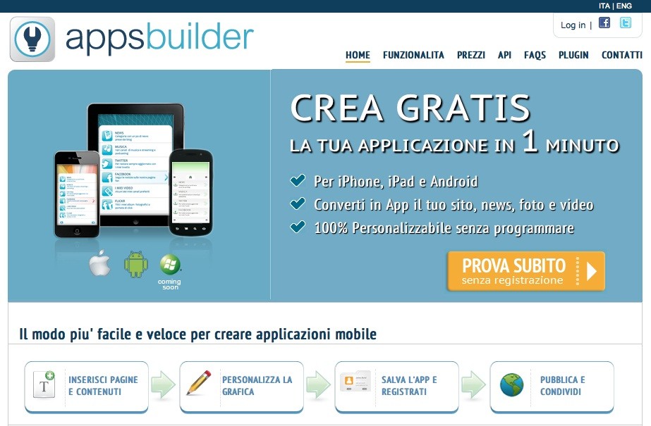 AppsBuilder: applicazioni personalizzate per Android in 3 passaggi