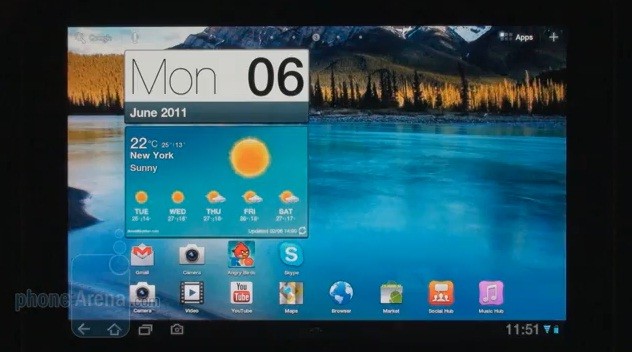 Samsung TouchWiz UX per tablet Honeycomb (video)