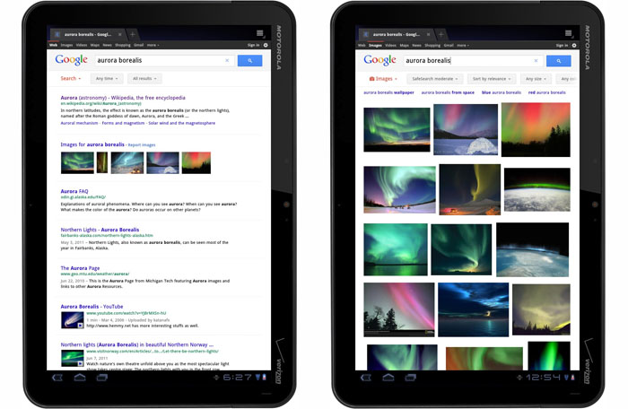 Google, è ufficiale il nuovo layout per tablet