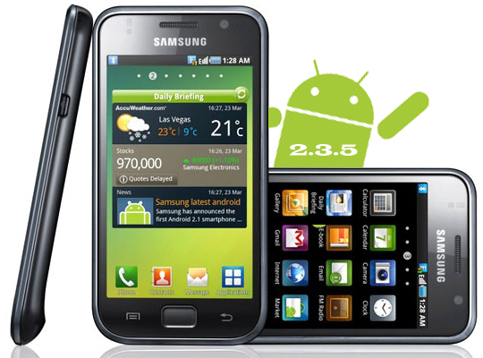 Samsung Galaxy S: arriva l'aggiornamento ad Android 2.3.5 in UK
