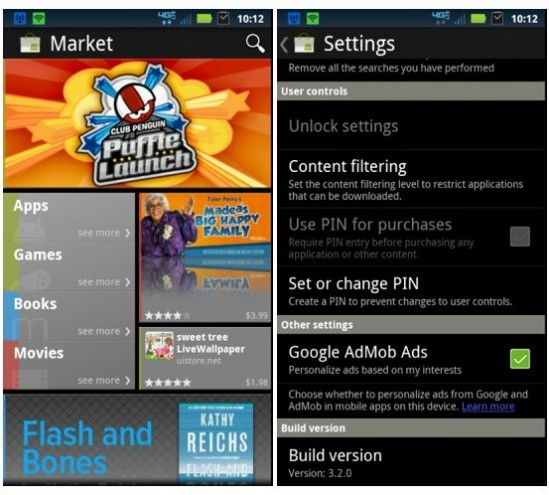 Android Market 3.2.0 e nuove suonerie da Ice Cream Sandiwch