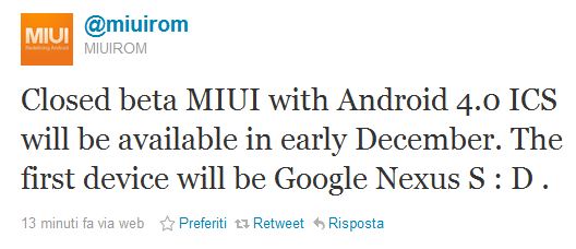 MIUI Team : al lavoro per creare la ROM basata su Android 4.0