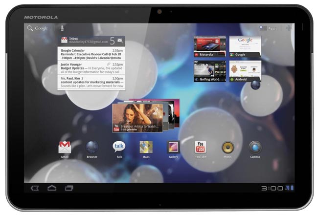Motorola Xoom versione 3G: roll-out Android 3.2 Honeycomb in Europa