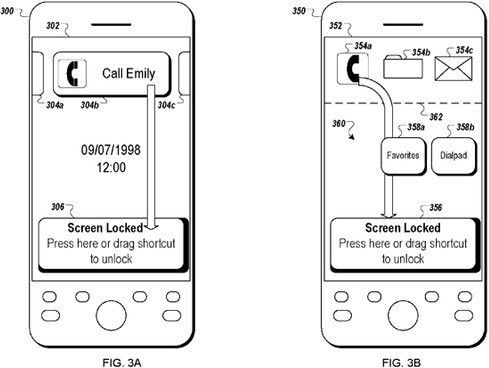 Google brevetta una nuova lockscreen