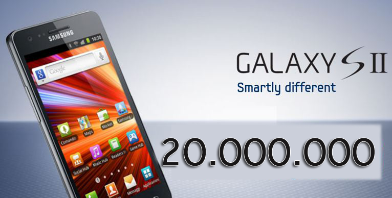 Samsung Galaxy S II: vendute 20 milioni d'unità