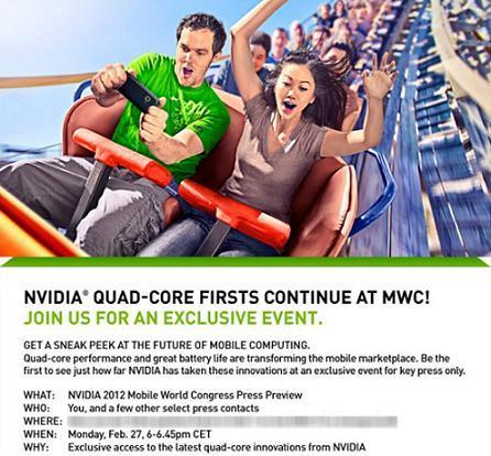 NVIDIA pronta a mostrare novità quad-core al MWC 2012!