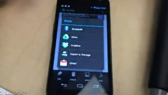 Google Drive compare sul telefono di uno sviluppatore Android