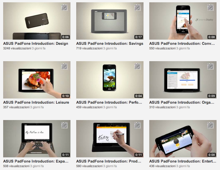 11 video introduttivi per Asus PadFone