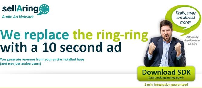 SellARing: pubblicità in chiamata per i primi 10 secondi di connessione