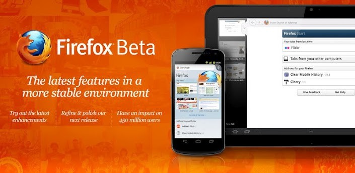Firefox 14 Beta disponibile nel Play Store