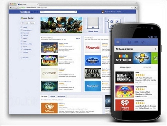 Facebook lancia ufficialmente App Center: app e giochi anche su Android
