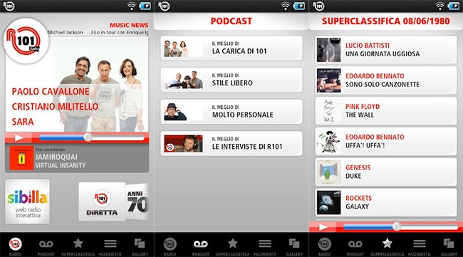R101﻿, la radio del gruppo Mondadori arriva su Android