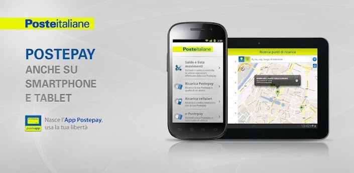 Postepay, l'applicazione ufficiale di Poste Italiane disponibile su Play Store