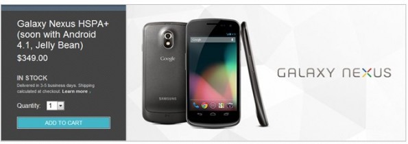 Il Galaxy Nexus torna ufficialmente in vendita sul Play Store