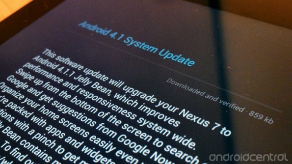 Nuovo aggiornamento OTA per il Nexus 7