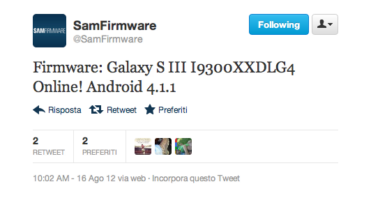 Firmware ufficiale Android 4.1.1 per Galaxy S III disponibile per il download [UPDATE: Nuovo aggiornamento OTA]