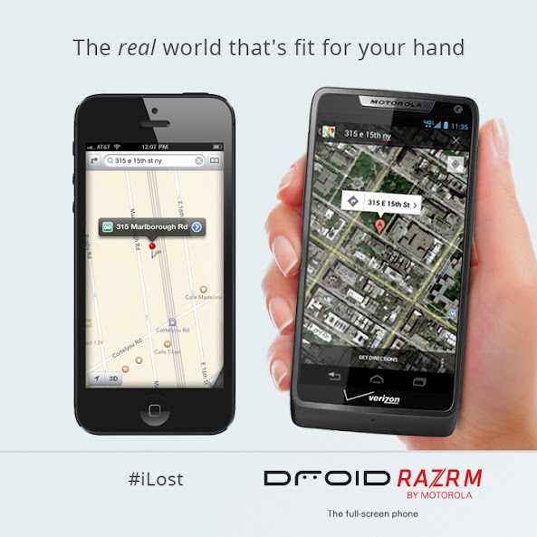 Google Maps: Motorola si prende gioco delle mappe di iOS 6