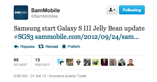 Samsung: iniziato il roll out di Android 4.1 Jelly Bean per Galaxy S III in Europa [DOWNLOAD + GUIDA]