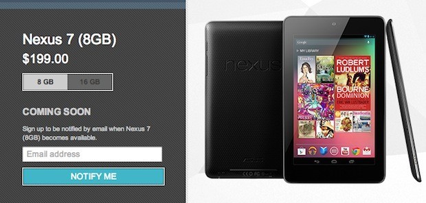 Il Nexus 7 8GB non è più disponibile sul Play Store, modello da 32GB in arrivo?