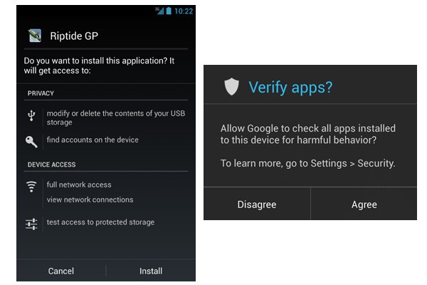 Android 4.2 include un sistema di scansione delle app di terze parti