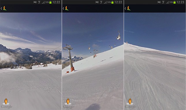 Google Street View mette gli sci
