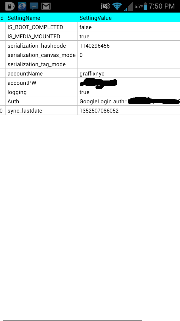 S-Memo memorizza le credenziali dell'account Google in clear-text