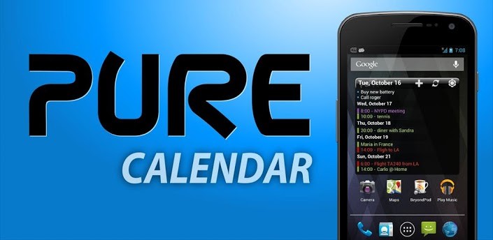 Pure Calendar Widget si aggiorna con il supporto ad Android 4.2