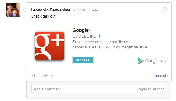 Ora è possibile installare applicazioni direttamente da Google+