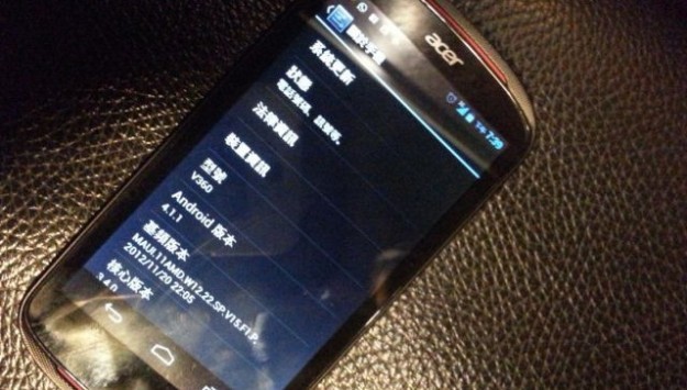 Acer V360: lo smartphone con Jelly Bean si mostra in nuove immagini