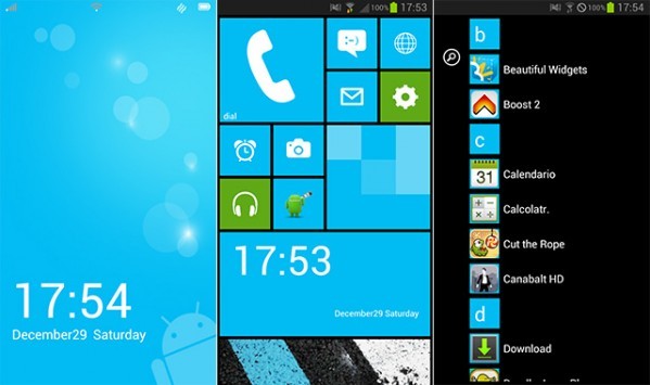Launcher 8, e trasformi Android in Windows Phone 8
