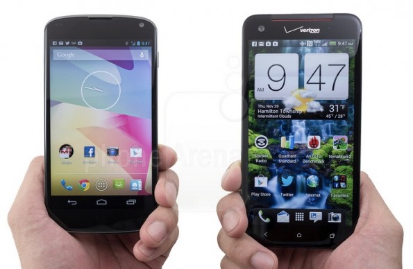 LG Nexus 4 vs HTC Droid DNA: confronto fra titani