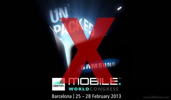 Samsung non terrà alcun evento Unpacked durante l’MWC 2013