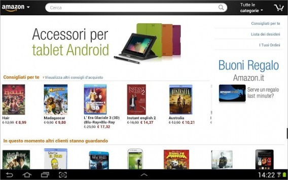 Amazon Mobile (tablet) arriva in Italia