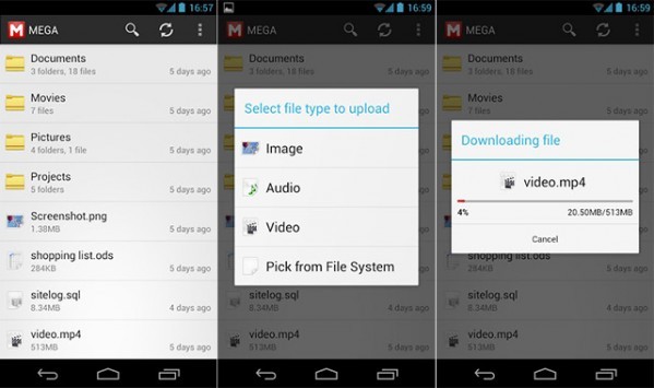 MEGA per Android: una nuova app non ufficiale per l'omonimo servizio cloud