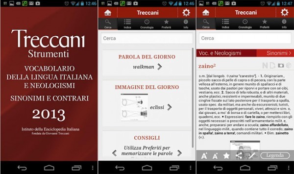 Vocabolario 2013 Treccani su Android