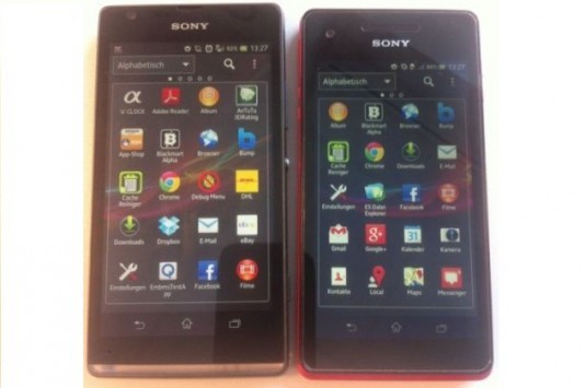 Sony Xperia SP (C530X) si mostra in foto insieme all'Xperia V